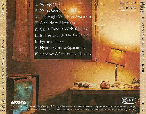 The Alan Parsons Project : Pyramid (CD, Album, RE, PDO)