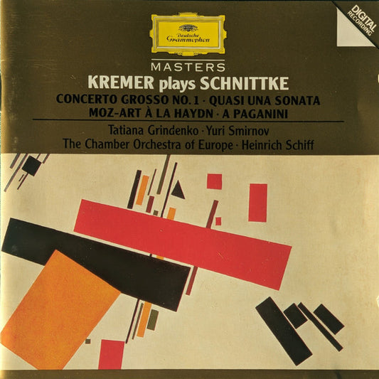 Alfred Schnittke - Gidon Kremer · Tatiana Grindenko · Yuri Smirnov · The Chamber Orchestra Of Europe · Heinrich Schiff : Kremer Plays Schnittke: Concerto Grosso No. 1 · Quasi Una Sonata · Moz-Art À La Haydn - A Paganini (CD, Comp, RM)