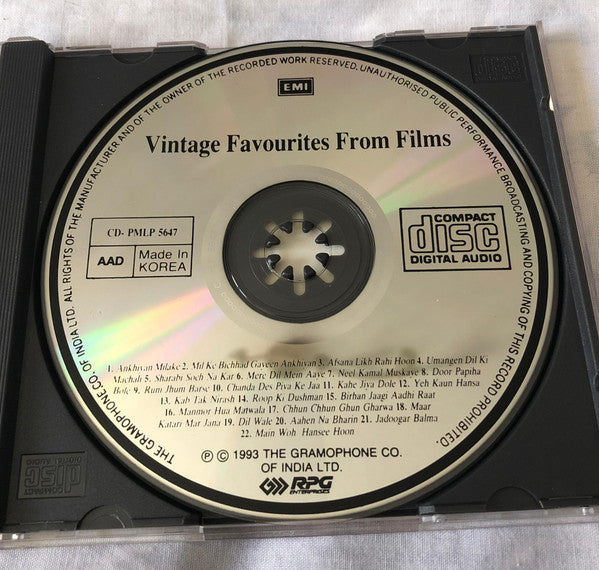 Various : Vintage Favourites From Films (CD, Album)