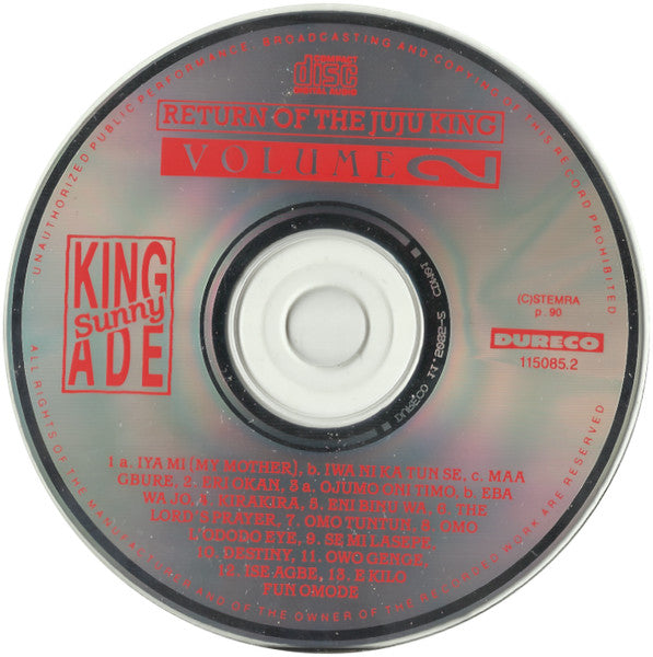 King Sunny Ade : Return Of The Juju King Volume 2 (CD, Comp)