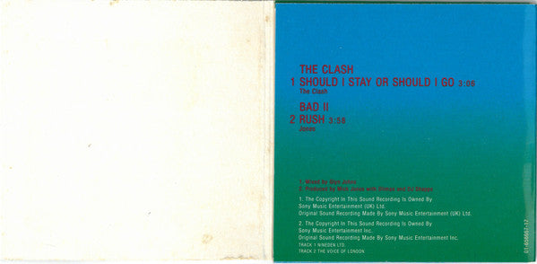 The Clash : Should I Stay Or Should I Go (CD, Mini, Single)