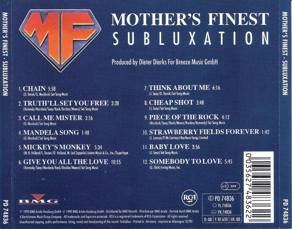 Mother's Finest : Subluxation (CD, Album)