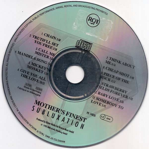 Mother's Finest : Subluxation (CD, Album)