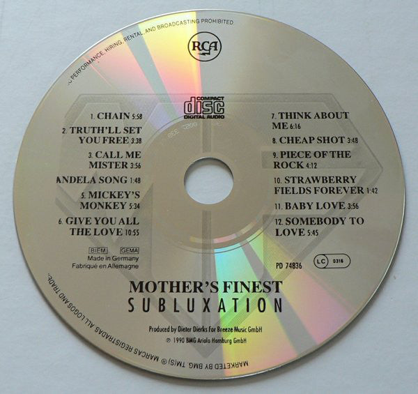 Mother's Finest : Subluxation (CD, Album)