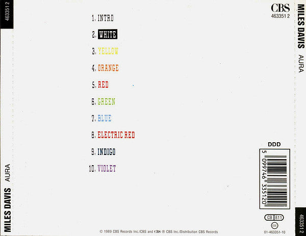 Miles Davis : Aura (CD, Album, RE)