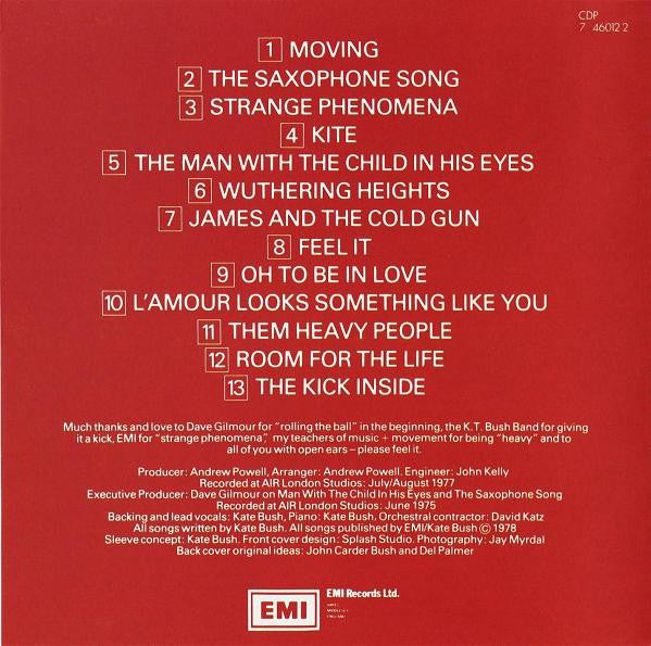 Kate Bush : The Kick Inside (CD, Album, RE)