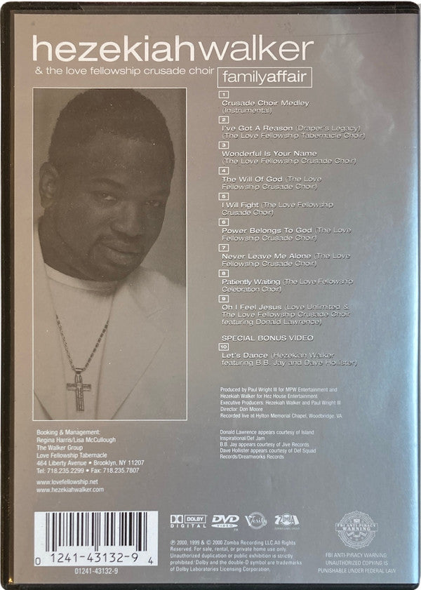 Hezekiah Walker And The Love Fellowship Choir : Family Affair (DVD-V, Album)