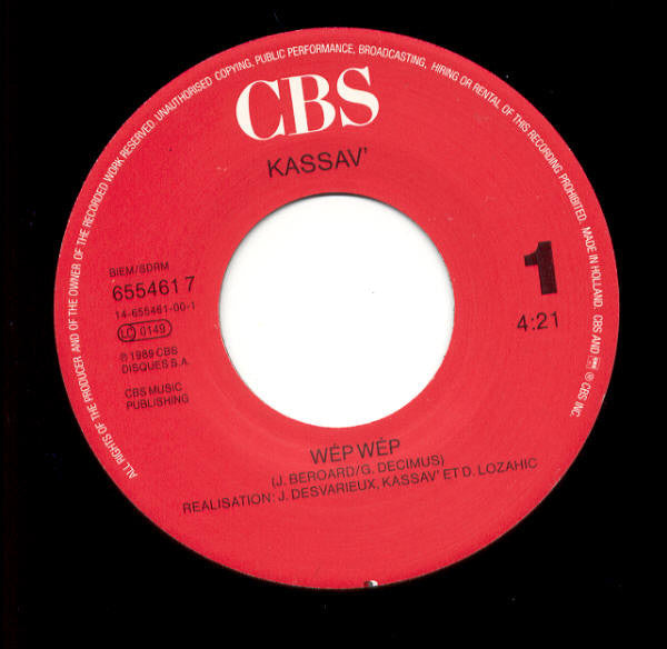 Kassav' : Wép Wép (7", Single)