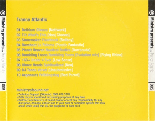 Dave Ralph : Ministry Presents...Trance Atlantic (CD, Comp, Mixed)