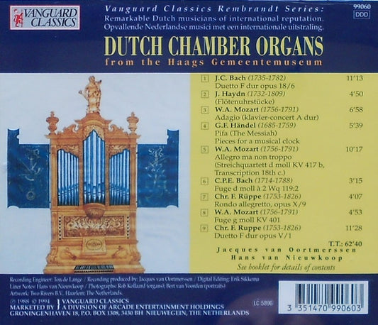 Jacques Van Oortmerssen, Hans Van Nieuwkoop : Dutch Chamber Organs From The Haags Gemeentemuseum (CD)