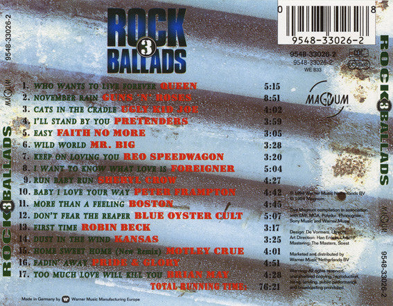 Various : Rock Ballads 3 (CD, Comp)