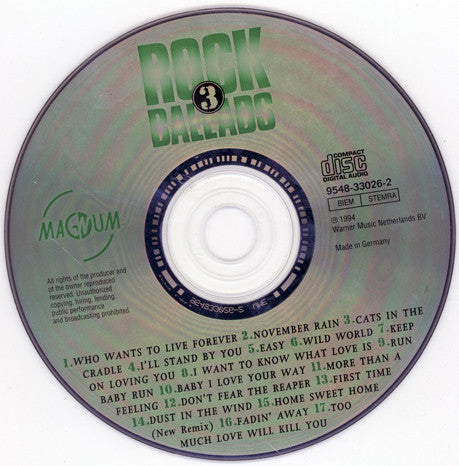 Various : Rock Ballads 3 (CD, Comp)