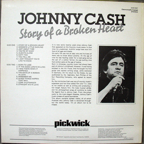 Johnny Cash : Story Of A Broken Heart (LP, Comp)