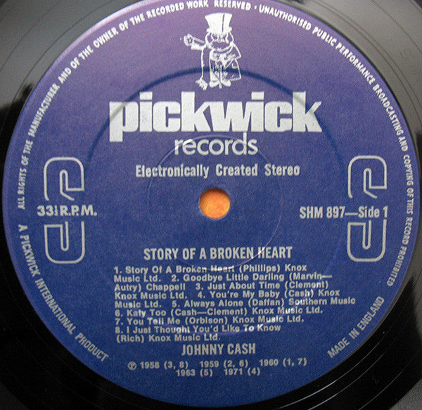 Johnny Cash : Story Of A Broken Heart (LP, Comp)