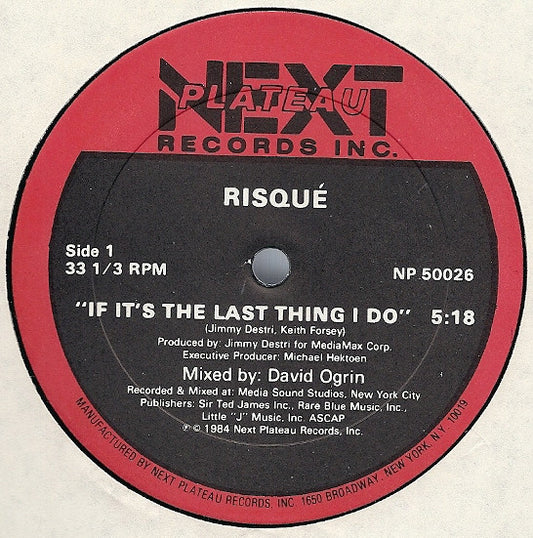 Risqué (3) : If It's The Last Thing I Do (12")