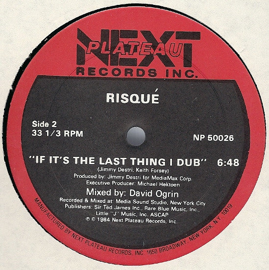 Risqué (3) : If It's The Last Thing I Do (12")