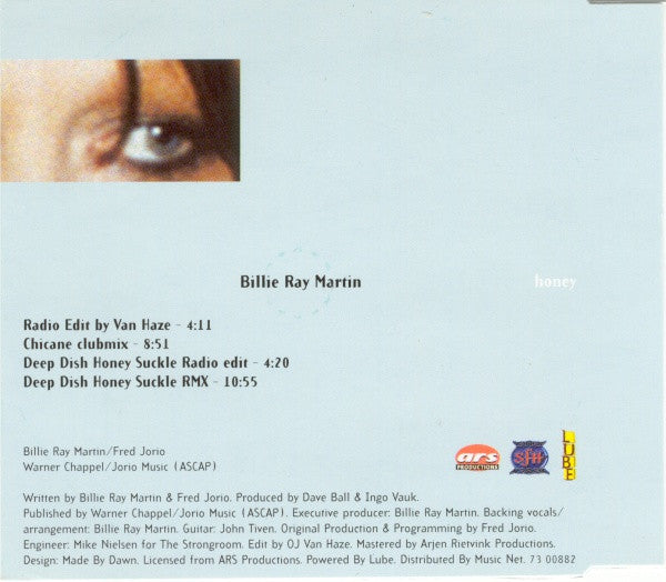 Billie Ray Martin : Honey (CD, Maxi)