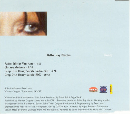 Billie Ray Martin : Honey (CD, Maxi)