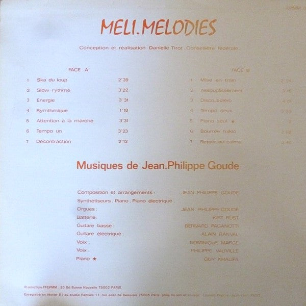 Jean-Philippe Goude : Meli-Melodies (LP, Album)
