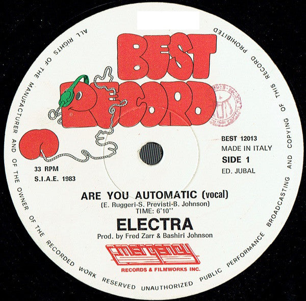 Electra (2) : Are You Automatic (12")
