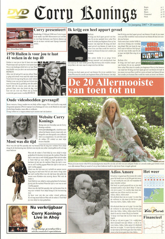 Corry Konings : De 20 Allermooiste Van Toen Tot Nu (DVD-V)