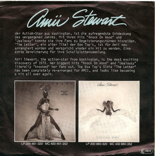 Amii Stewart : The Letter / Paradise Bird (7", Single)