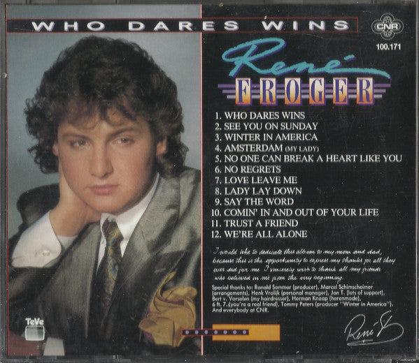 René Froger : Who Dares Wins (CD, Album, Ltd, Pic)
