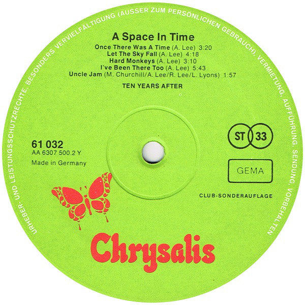 Ten Years After : A Space In Time (LP, Album, Club)