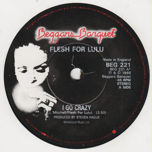 Flesh For Lulu : I Go Crazy (7", Single)