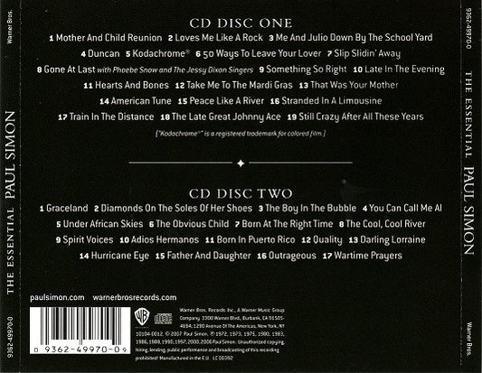 Paul Simon : The Essential Paul Simon (2xCD, Comp)