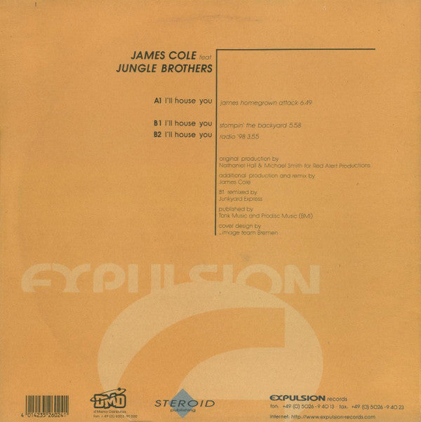 James Cole Feat. Jungle Brothers : I'll House You (12")