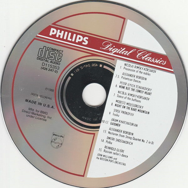 John Williams (4) And Boston Pops Orchestra : Pops A La Russe (CD, Album, Club)