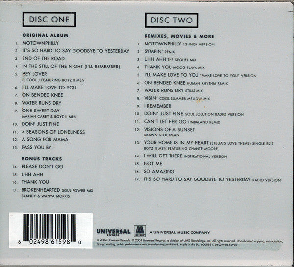 Boyz II Men : Legacy (The Greatest Hits Collection) (2xCD, Comp, Dlx)