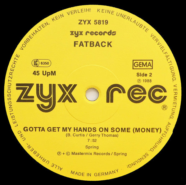 The Fatback Band : Sunshine Lady / Gotta Get My Hands On Some (12")