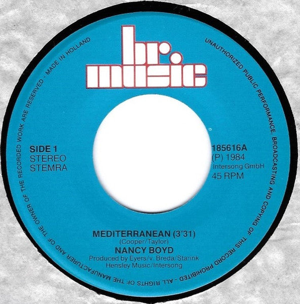 Nancy Boyd : Mediterranean (7", Single)