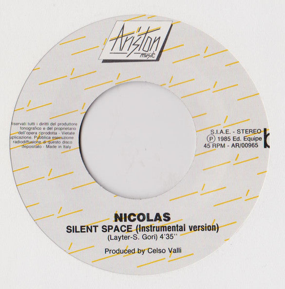 Nicolas (7) : Silent Space (7", Single)