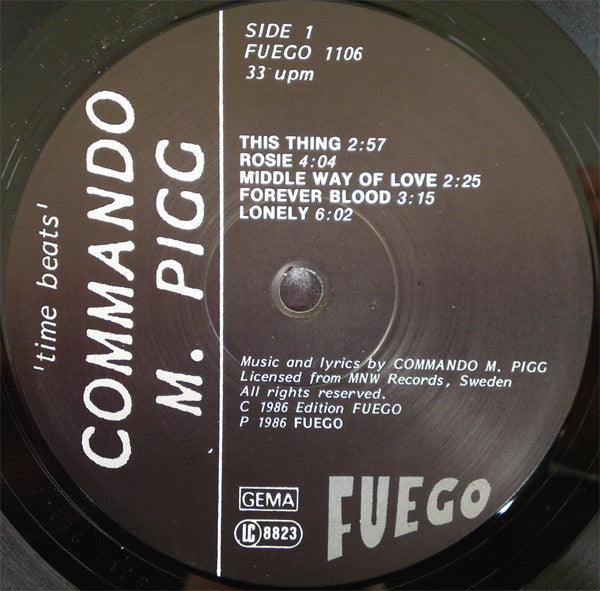 Commando M. Pigg : >>Time Beats<< (LP, Album, RE)