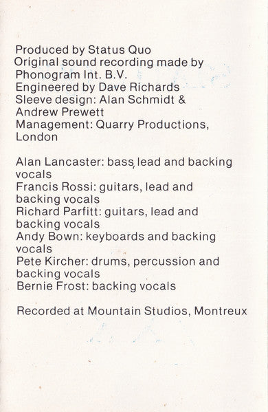 Status Quo : 1982 (Cass, Album)