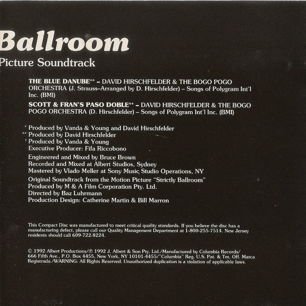Various : Strictly Ballroom (Original Motion Picture Soundtrack) (CD, Comp)