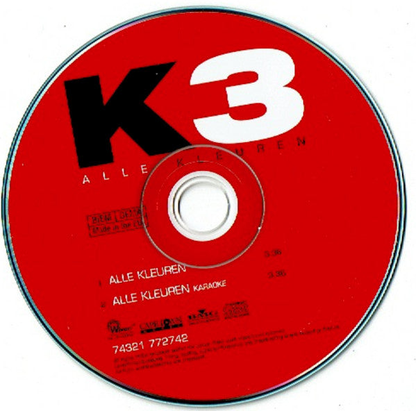 K3 : Alle Kleuren (CD, Single)