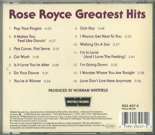 Rose Royce : Greatest Hits (CD, Comp, RE)