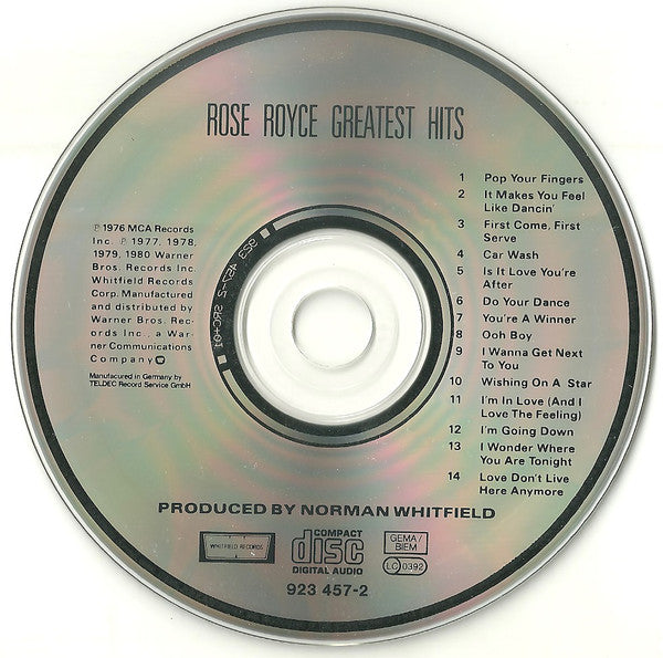 Rose Royce : Greatest Hits (CD, Comp, RE)