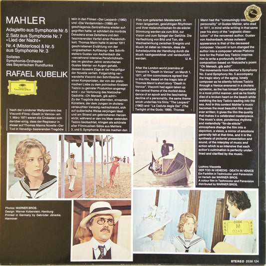 Gustav Mahler : Themen Aus / Themes Featured In Visconti's Film Der Tod In Venedig / Death In Venice (LP)