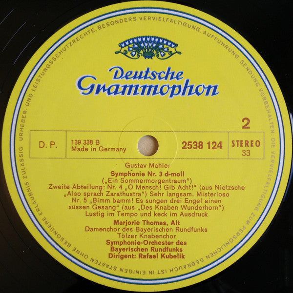 Gustav Mahler : Themen Aus / Themes Featured In Visconti's Film Der Tod In Venedig / Death In Venice (LP)
