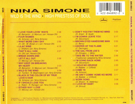 Nina Simone : Wild Is The Wind / High Priestess Of Soul (CD, Comp, RM)