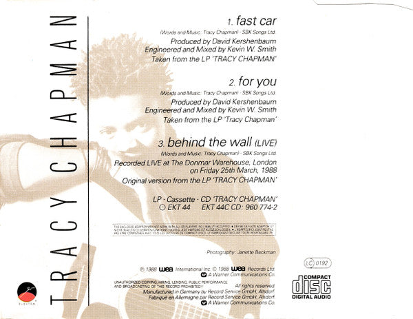 Tracy Chapman : Fast Car (CD, Mini, Single)