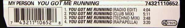 My Person : You Got Me Running (CD, Maxi)