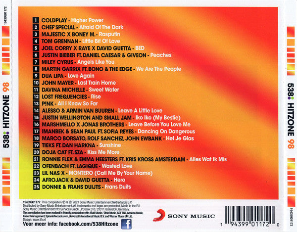 Various : 538 - Hitzone 98 (CD, Comp, Tex)