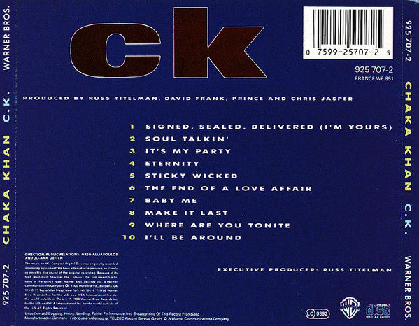 Chaka Khan : CK (CD, Album)
