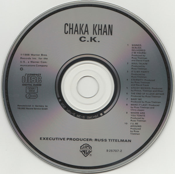 Chaka Khan : CK (CD, Album)